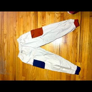 Men’s Patchwork Cargo Joggers, Size M